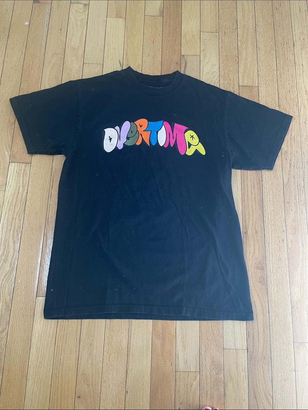 Overtime Graphic Tee with Multicolor Chest Print